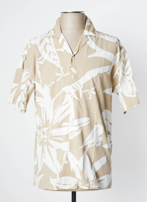 Cămașă cu mâneci scurte bej JACK & JONES bărbat