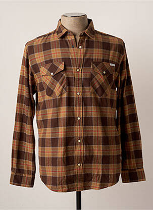 Cămașă cu mâneci lungi maro JACK & JONES bărbat