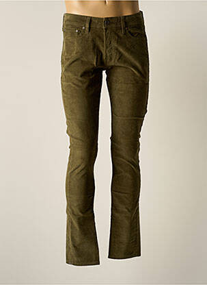Pantalon slim țesătură catifea mărime normală verde JACK & JONES bărbat