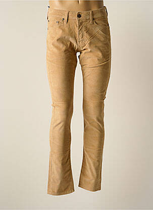Pantalon slim țesătură catifea mărime normală bej JACK & JONES bărbat