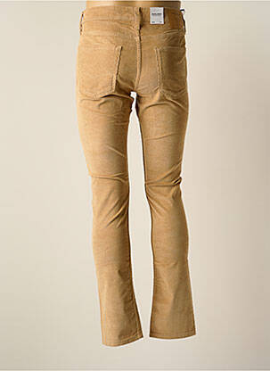 Pantalon slim țesătură catifea mărime normală bej JACK & JONES bărbat