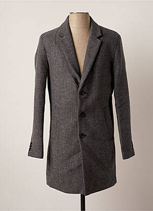 Palton lung gri JACK & JONES bărbat