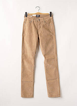 Pantalon slim țesătură catifea mărime normală bej JACK & JONES bărbat
