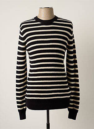 Pulover guler rotund mâneci lungi negru BONOBO homme