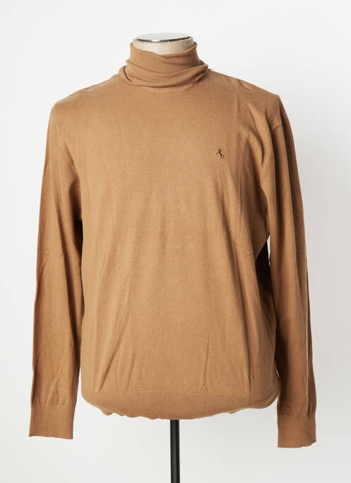 Pulover cu guler înalt maro VERTIGO bărbat