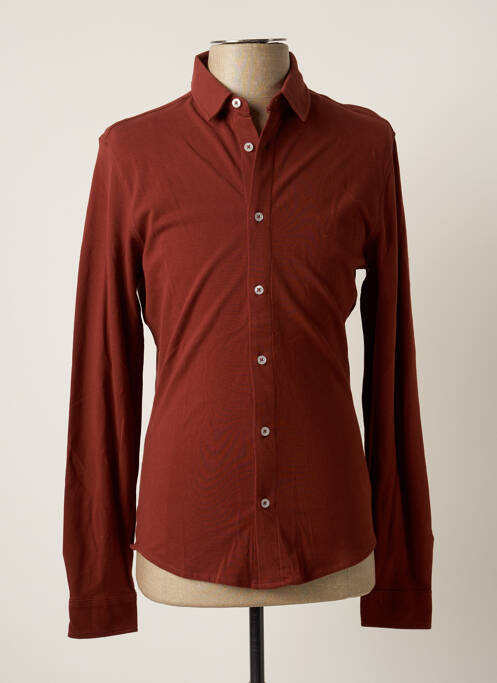 Cămașă cu mâneci lungi maro BONOBO bărbat