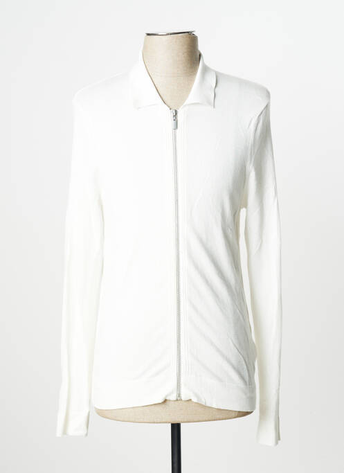 Vestă cu mâneci lungi alb DEVRED bărbat