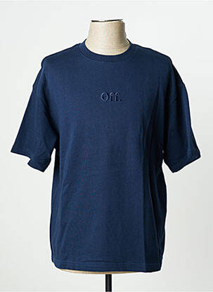 Tricou broderie mâneci scurte albastru CELIO bărbat