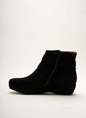 Botine/ghete nubuc toc plat până la 3 cm negru ACCESSOIRE DÉTENTE femeie