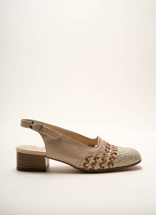 Sandale/Pantofi decupați bej ARTIKA SOFT femeie