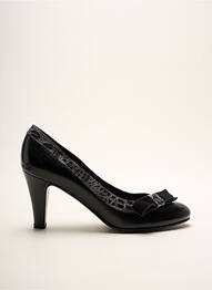 Pantofi cu toc țesătură satinată toc de 7 la 9 cm negru SOULIERS EVELIN'S femeie