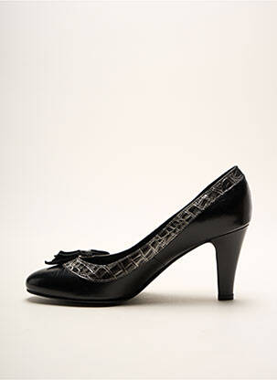 Pantofi cu toc țesătură satinată toc de 7 la 9 cm negru SOULIERS EVELIN'S femeie
