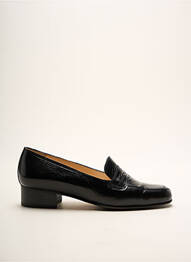 Mocasini țesătură satinată toc plat până la 3 cm negru SELMO femme