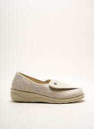 Papuci/pantofi de casă arcadă plantară toc plat până la 3 cm bej ROMIKA femme