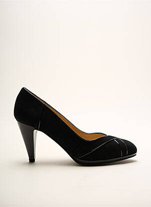 Pantofi cu toc țesătură satinată toc de 7 la 9 cm negru SOULIERS EVELIN'S femeie