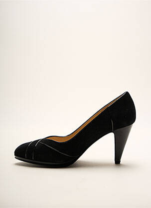 Pantofi cu toc țesătură satinată toc de 7 la 9 cm negru SOULIERS EVELIN'S femeie