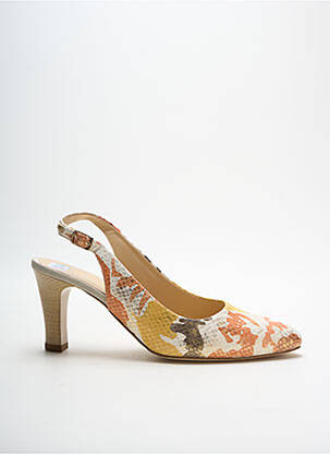 Pantofi cu toc galben BRUNATE femeie