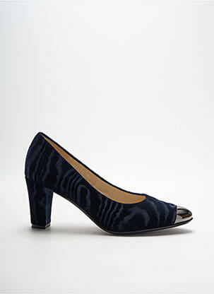 Pantofi cu toc material neted toc de 7 la 9 cm albastru BRUNATE femeie