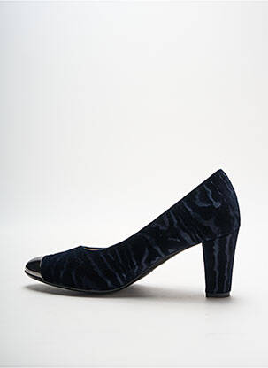 Pantofi cu toc material neted toc de 7 la 9 cm albastru BRUNATE femeie