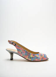 Sandale/pantofi decupați toc cui. toc de 4 la 6 cm albastru BRUNATE femme