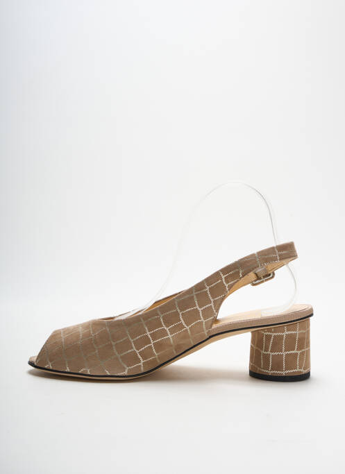 Sandale/Pantofi decupați bej BRUNATE femeie