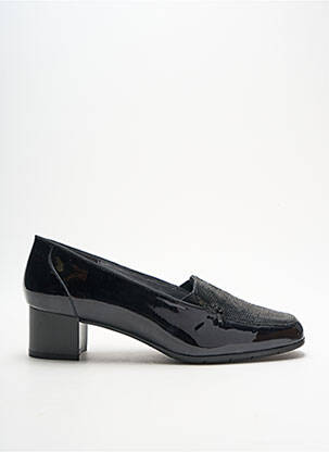 Mocasini pătrat toc de 4 la 6 cm negru ARTIKA SOFT femeie