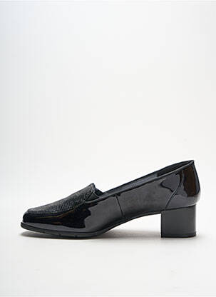 Mocasini pătrat toc de 4 la 6 cm negru ARTIKA SOFT femeie