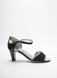Sandale/pantofi decupați tip de talpă amortizantă toc de 4 la 6 cm negru ARTIKA SOFT femme