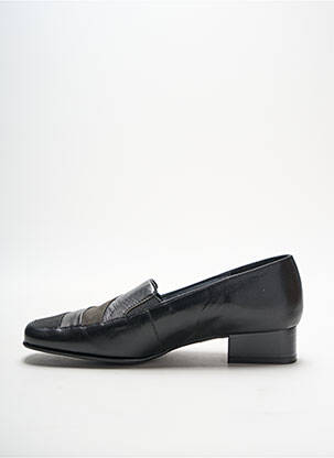 Mocasini material neted toc plat până la 3 cm negru OMBELLE femeie