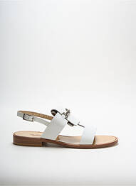 Sandale/pantofi decupați material neted toc plat până la 3 cm alb VOLTAN femme