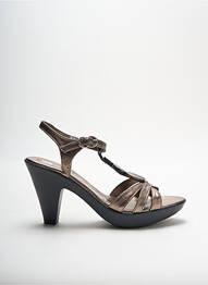 Sandale/pantofi decupați tip de talpă amortizantă toc de 7 la 9 cm maro FLEUR DE PEAU femeie