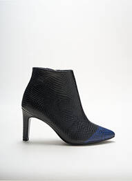 Botine/ghete țesătură satinată toc de 4 la 6 cm albastru PETER KAISER femme
