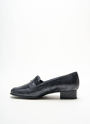 Mocasini țesătură satinată toc plat până la 3 cm negru ARTIKA SOFT femeie