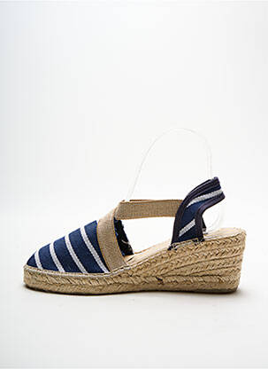 Espadrile vârf rotund toc de 4 la 6 cm albastru REBELLES femeie