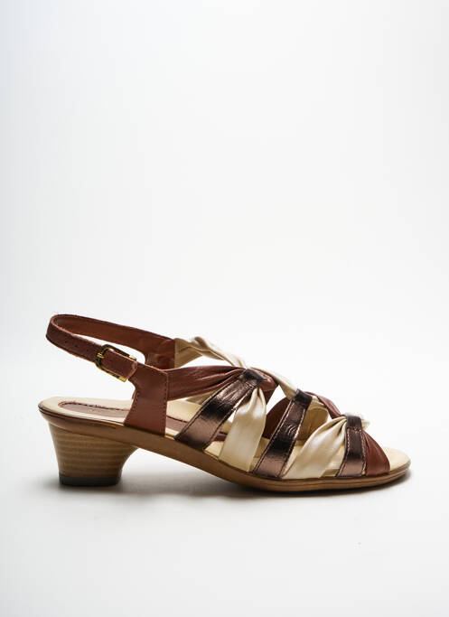 Sandale/Pantofi decupați maro ARRIVA femeie