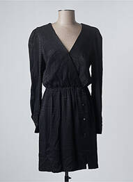 Rochie scurtă croială evazată mâneci lungi negru MORGAN femme