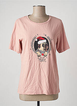 Tricou croială dreaptă mâneci scurte roz STOOKER WOMEN femeie