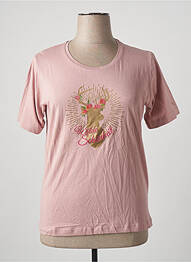 Tricou croială dreaptă mâneci scurte roz STOOKER WOMEN femme