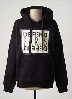 Hanorac cu glugă negru DEFEND bărbat