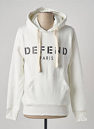 Hanorac cu glugă alb DEFEND bărbat