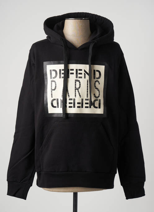 Hanorac cu glugă negru DEFEND bărbat