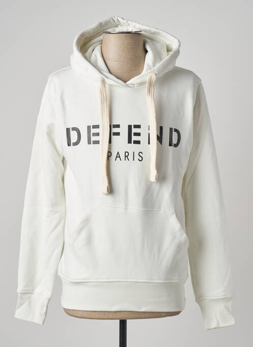 Hanorac cu glugă alb DEFEND bărbat