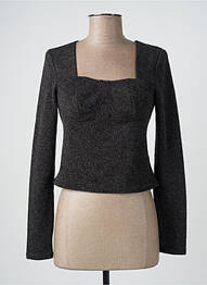 Top guler pătrat mâneci lungi gri CACHE CACHE femme