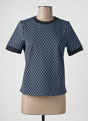 Tricou elasticitate mâneci scurte albastru CACHE CACHE femeie