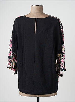 Bluză imprimeu floral mâneci 3/4 negru CACHE CACHE femeie