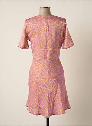 Rochie scurtă croială evazată mâneci scurte violet LAAGAM femeie