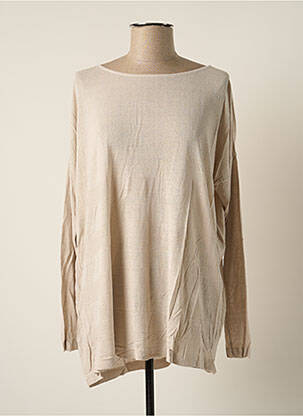 Pulover tunică bej POLES femeie