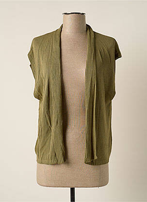 Vestă cu mâneci scurte verde POLES femeie