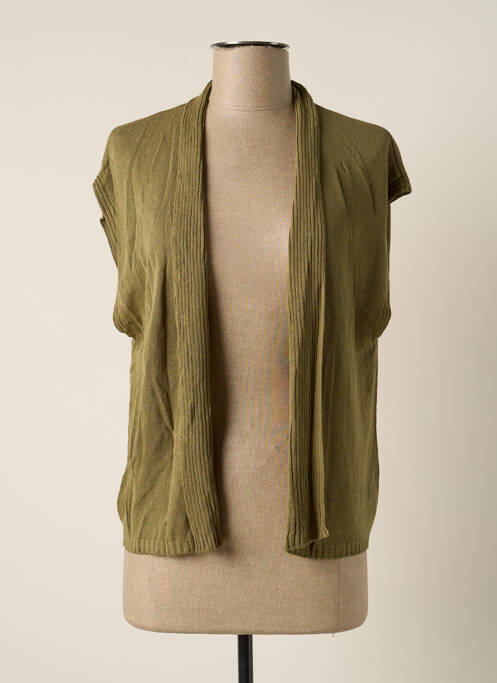 Vestă cu mâneci scurte verde POLES femeie