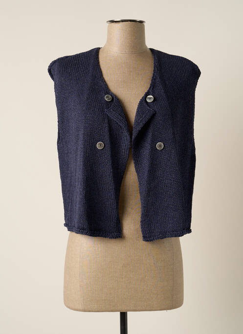 Vestă fără mâneci albastru POLES femeie